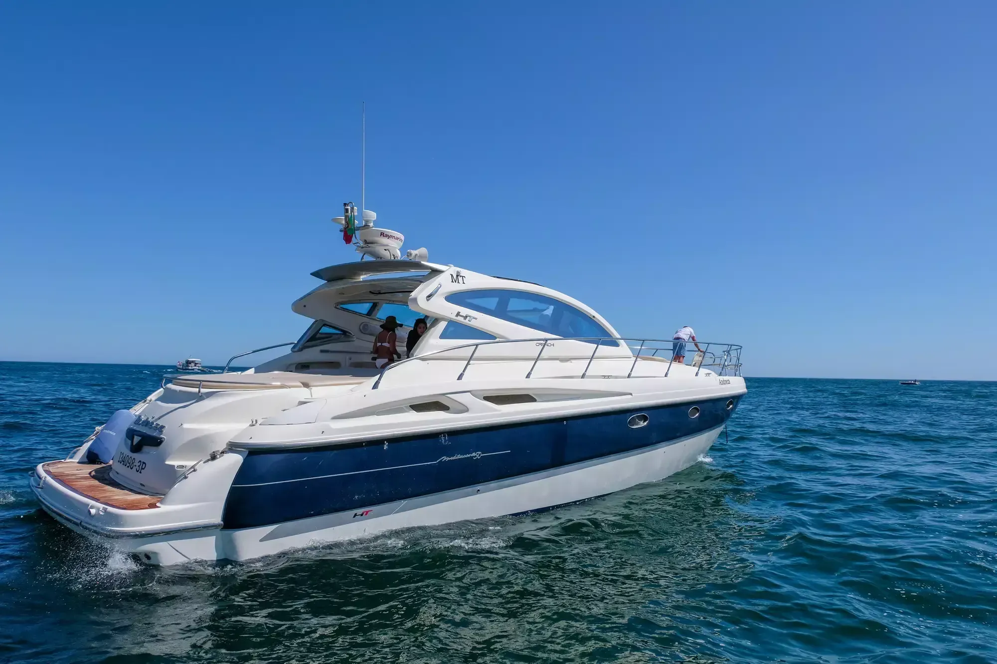 Explore Albufeira on a 15.82m Rental Motor Yacht Cranchi 50