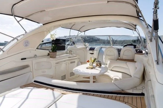Explore Mykonos City on a 15m Rental Motor Yacht Cranchi 50