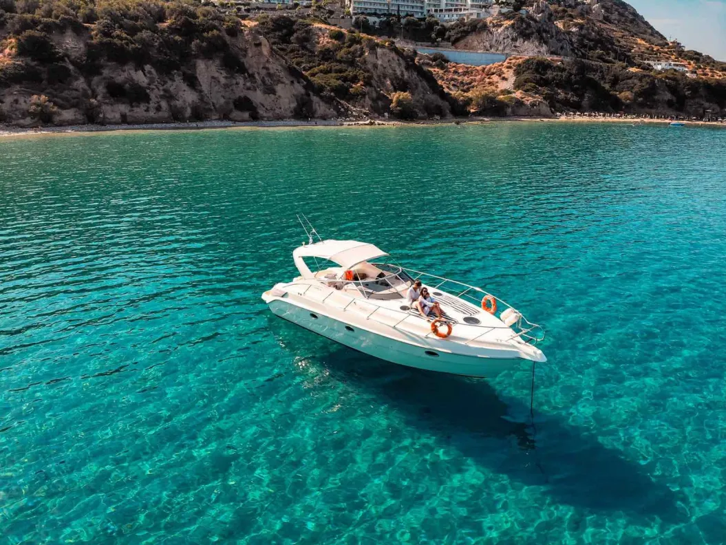 Explore Agios Nikolaos on a 11.3m Rental Motor Yacht
