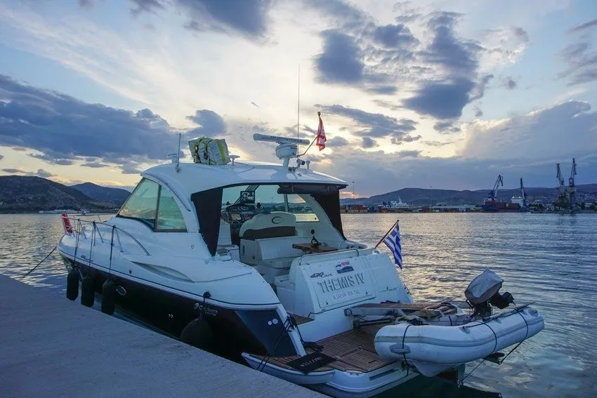 Explore Skiathos Town on a 14m Rental Motor Yacht