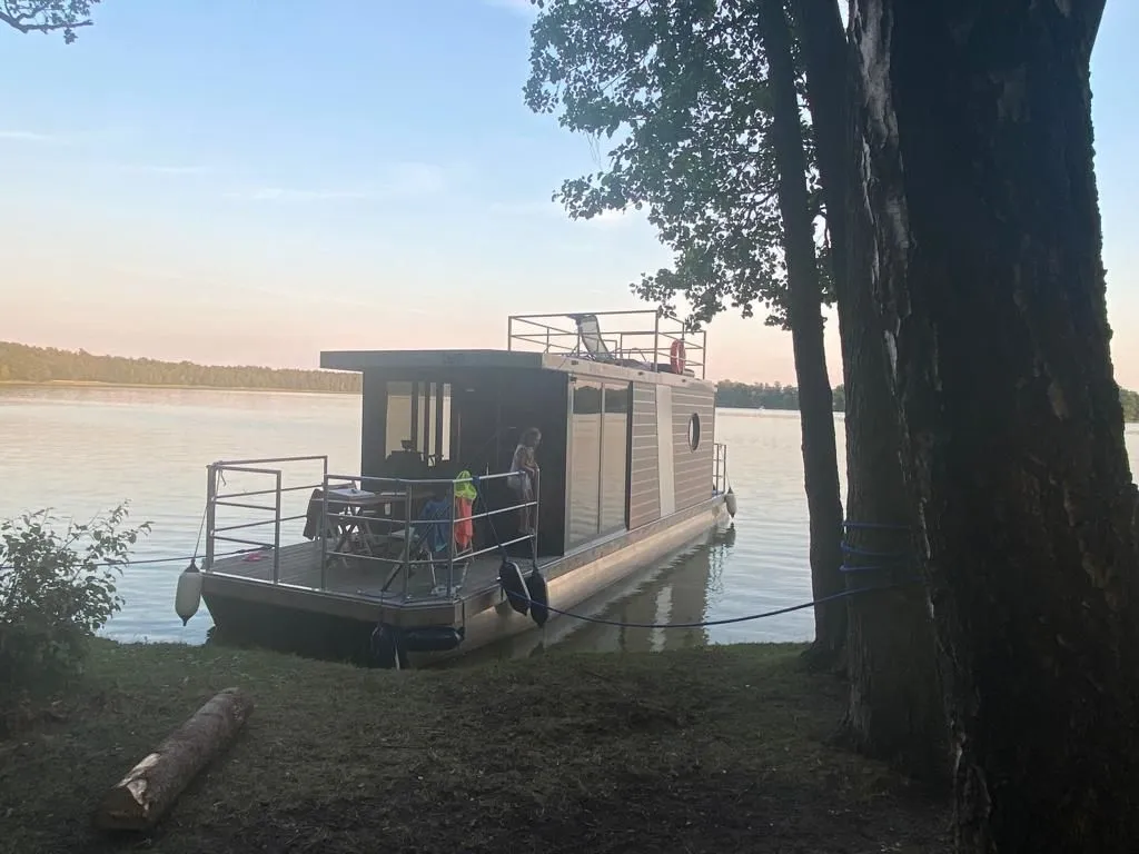 Explore Ruciane-Nida on a 10.75m 2 Cabin House Boat Rental