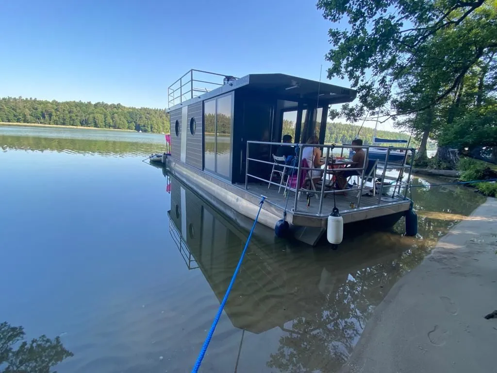 Explore Ruciane-Nida on a 10.75m 2 Cabin House Boat Rental