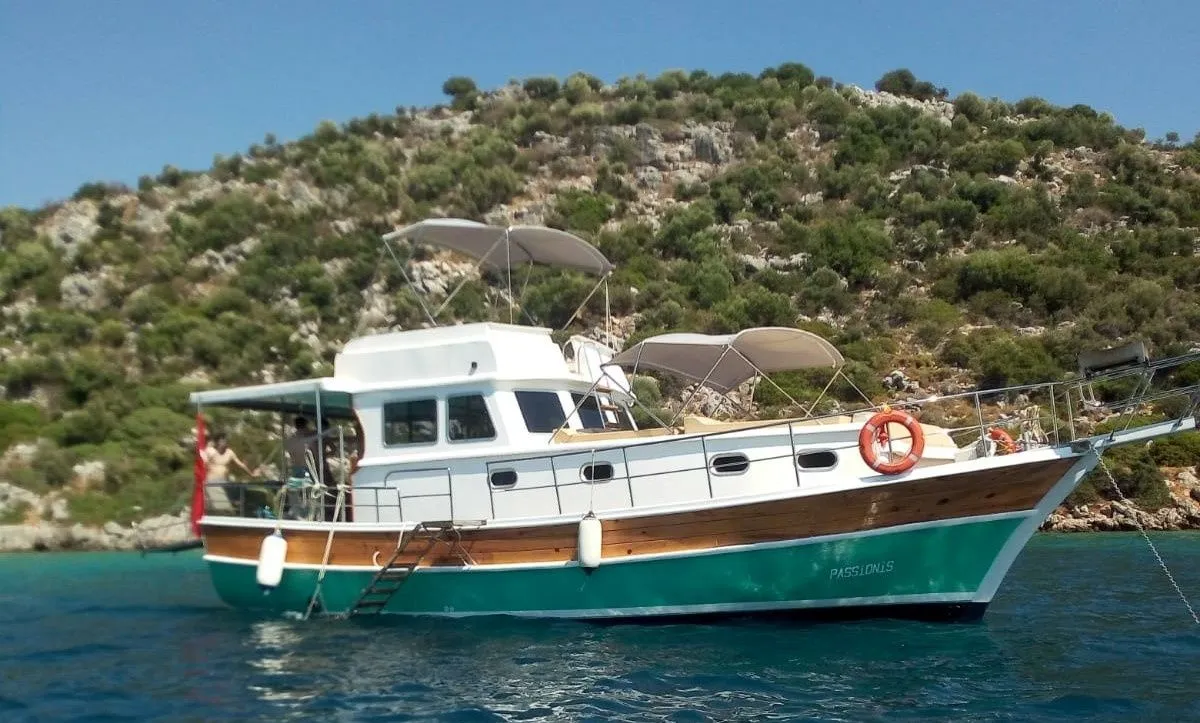 Explore Bozburun on a 14m 2 Cabin Motor Yacht Rental