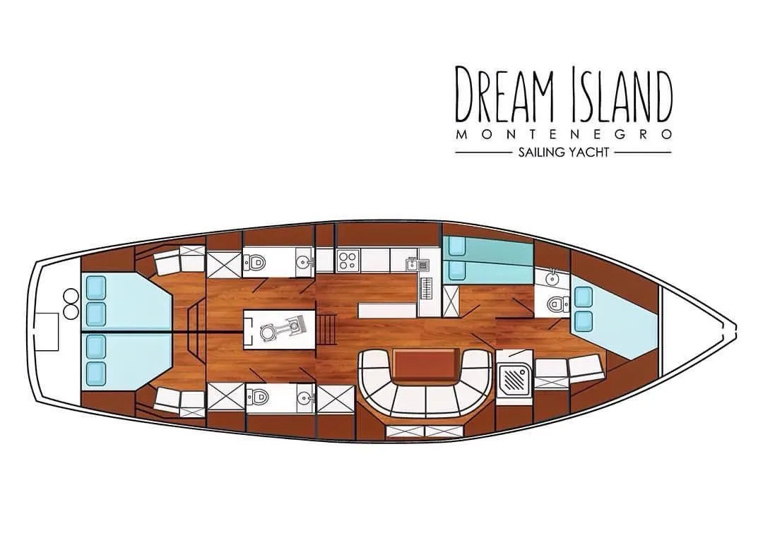Explore Bar on a 18m Rental Sailing Yacht