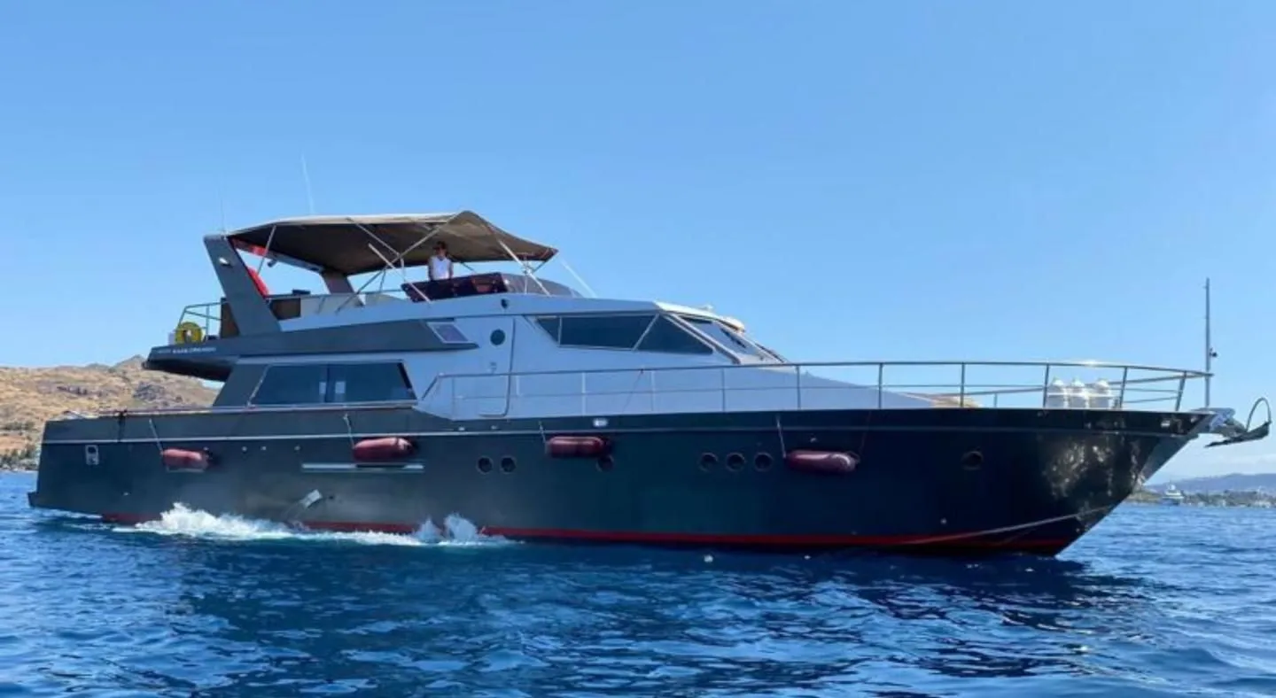 Explore Cesme on a 20.2m Rental Motor Yacht