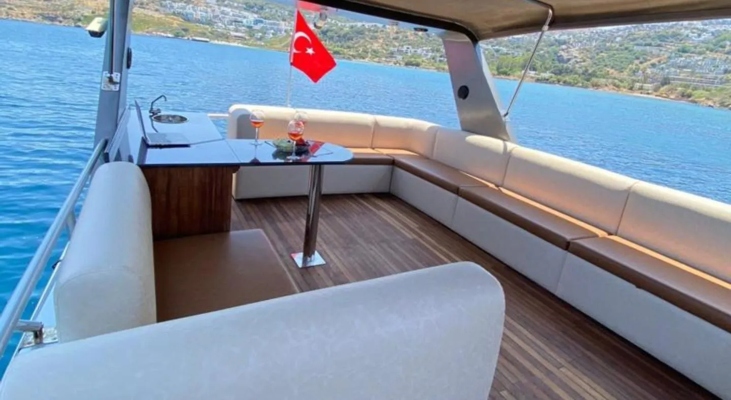 Explore Cesme on a 20.2m Rental Motor Yacht