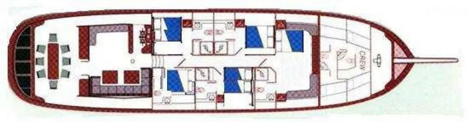 Charter a 24m 5 Cabin Gulet in Lipari