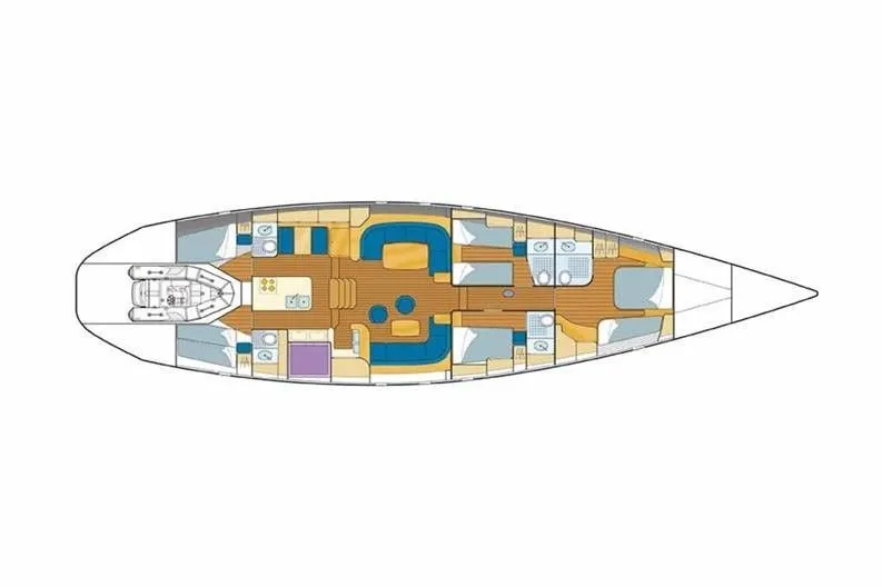 25.05m Port d'Andratx 3 Cabin Sailing Yacht Hire