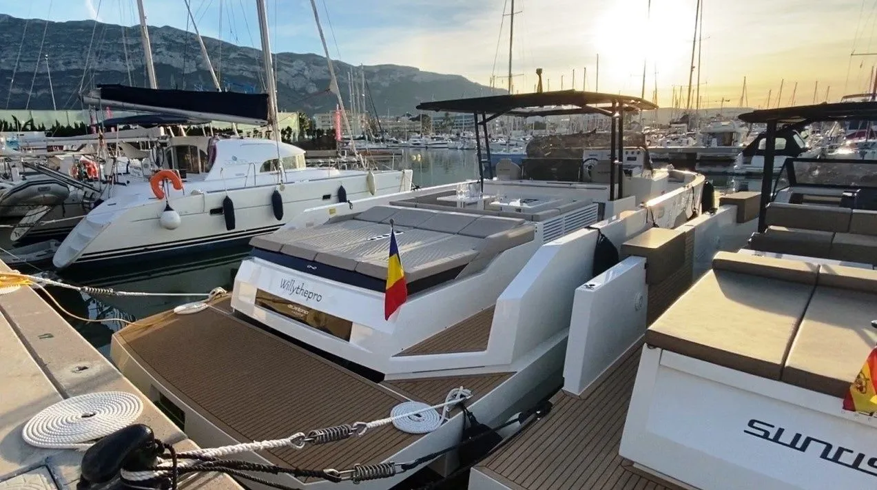 Explore Denia on a 12.01m De Antonio D42 Open Motor Yacht Rental