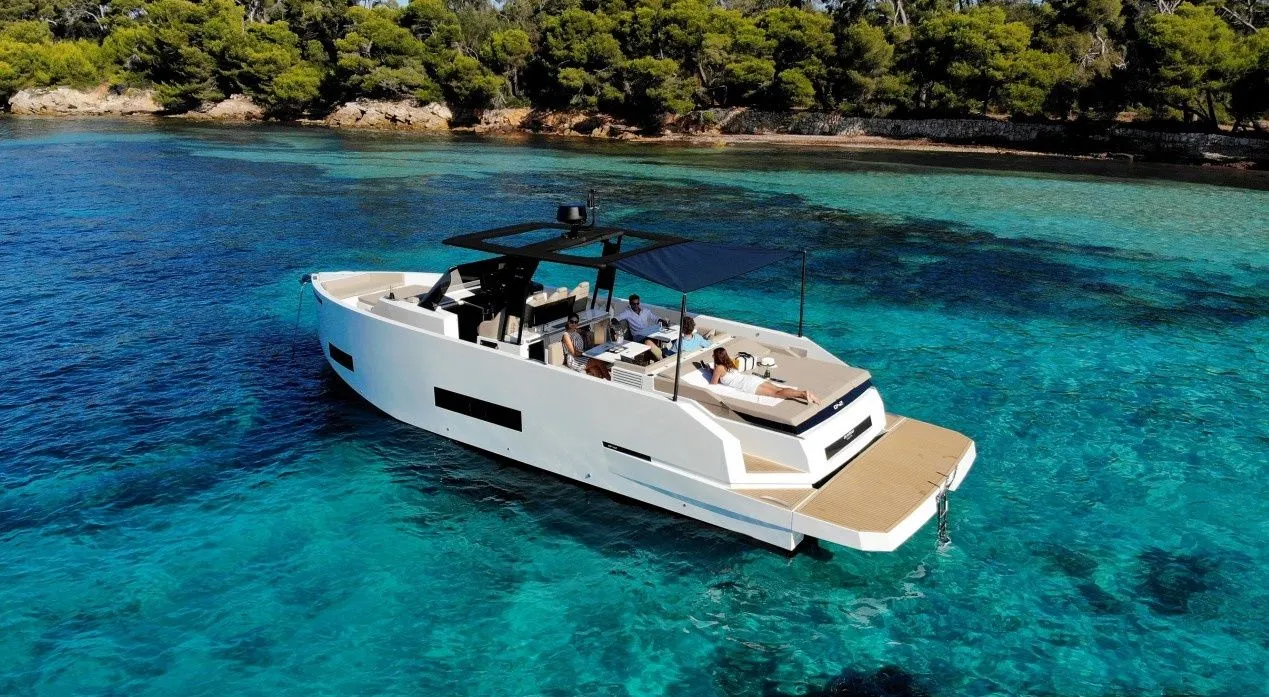 Explore Denia on a 12.01m De Antonio D42 Open Motor Yacht Rental