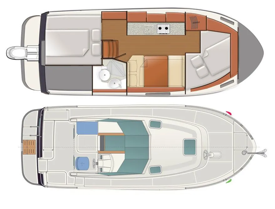 Gizycko 8.3m Kiralık Motoryat Delphia Nautika 830