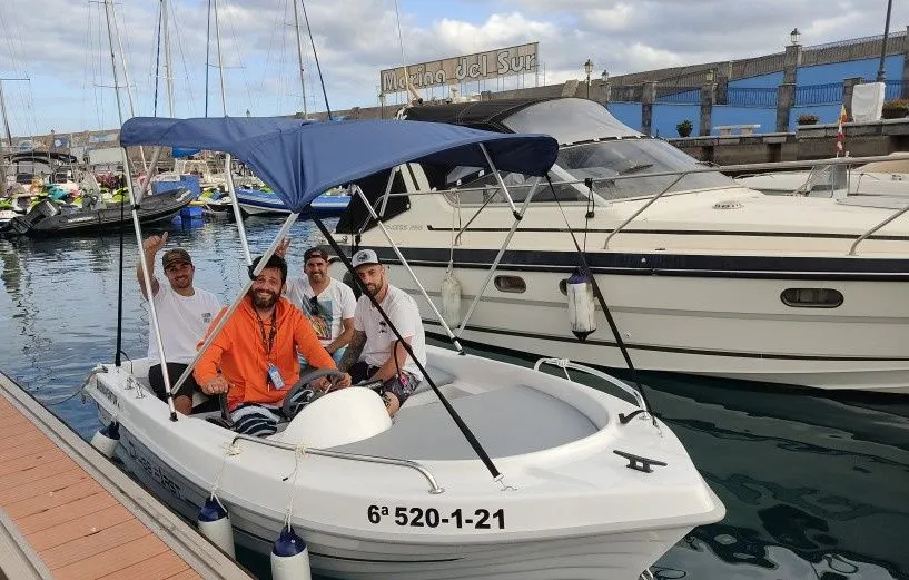 Explore Las Galletas on a 4m Dipol 400 Motor Boat Rental