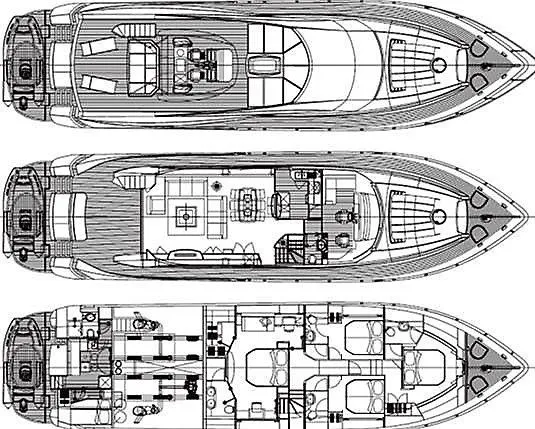 25m Lefkada 4 Cabin Motor Yacht Hire