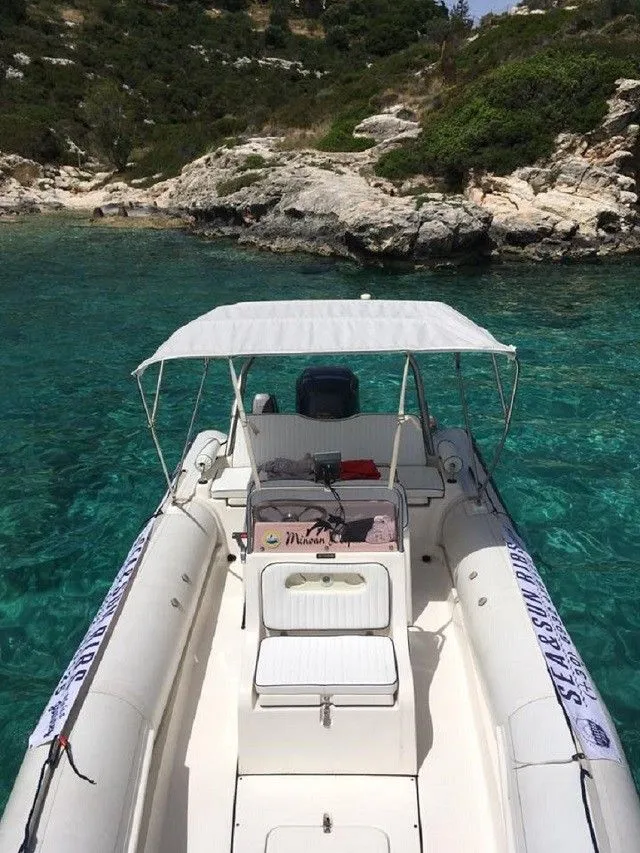 Explore Chania on a 5m Rental Motor Boat Dolphin 710