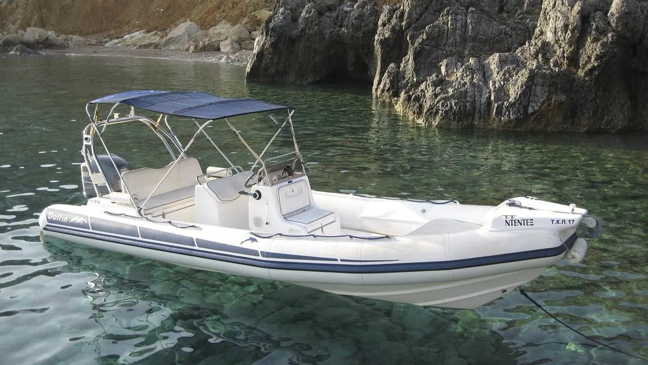 Explore Chania on a 5m Rental Motor Boat Dolphin 710