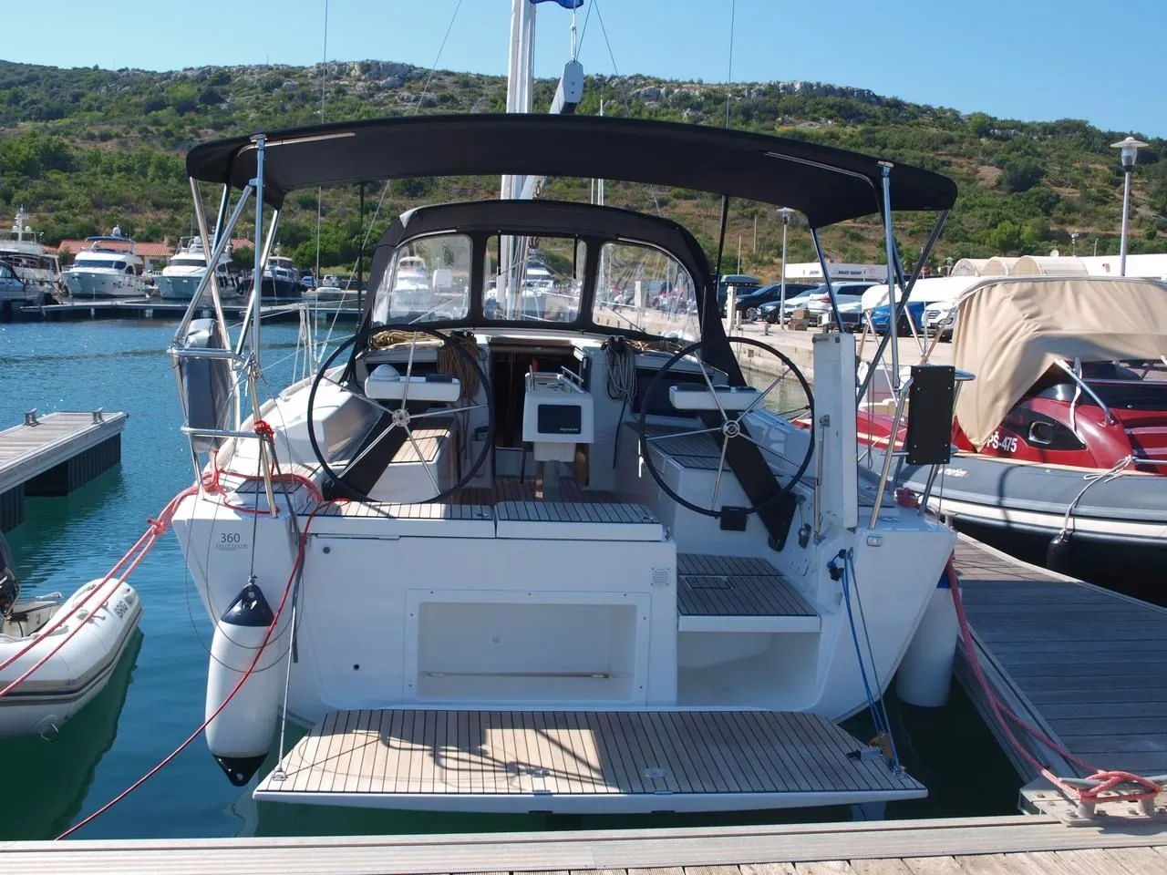 Explore Primošten on a 10.99m Rental Dufour 360
