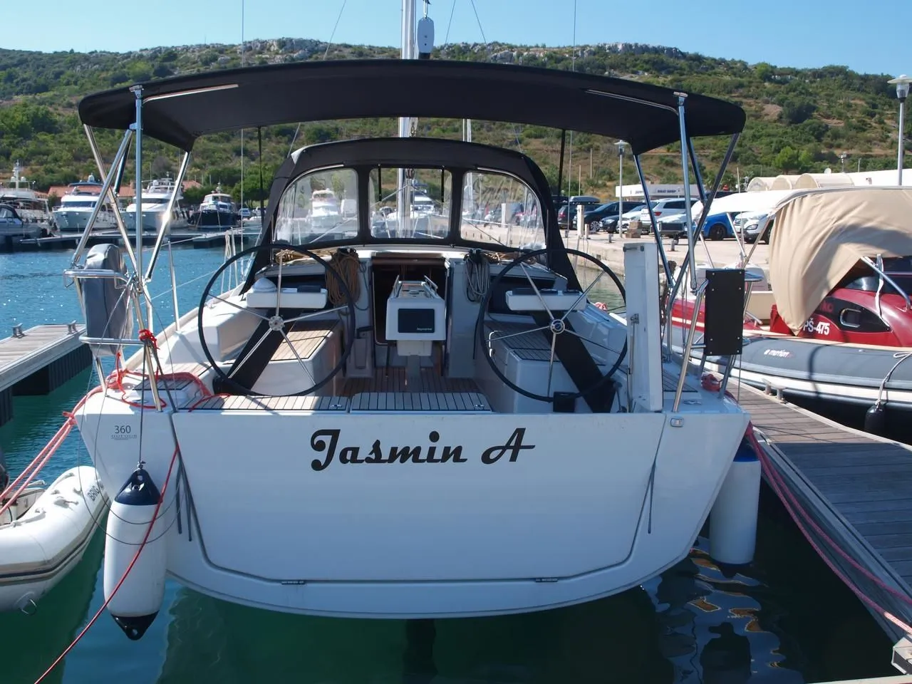 Explore Primošten on a 10.99m Rental Dufour 360