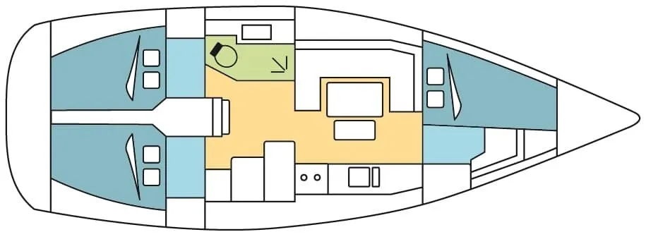 Charter a 10.9m 3 Cabin Sailing Yacht in Lorient