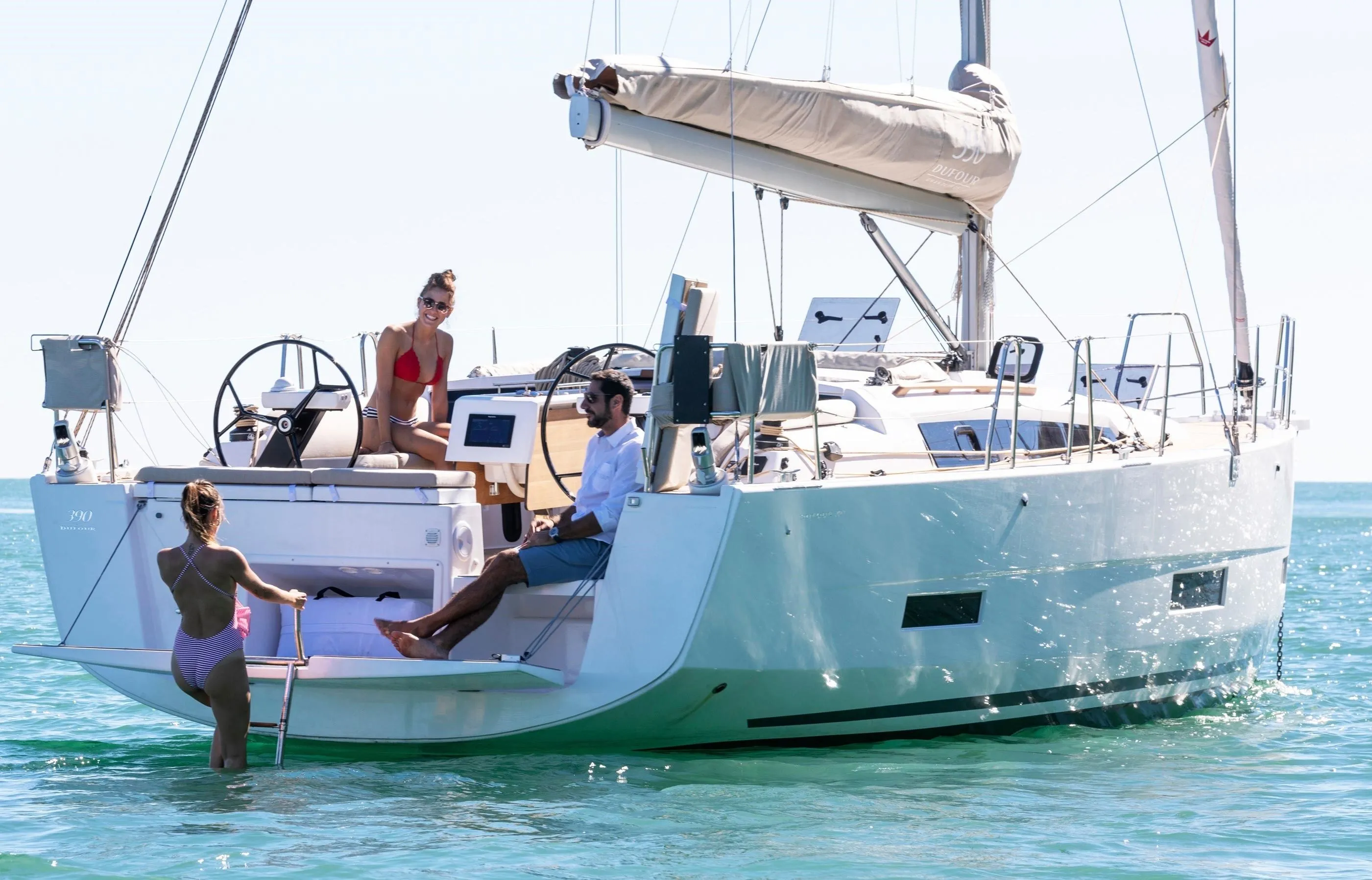 Explore Ajaccio on a 11.93m Rental Sailing Yacht Dufour 390
