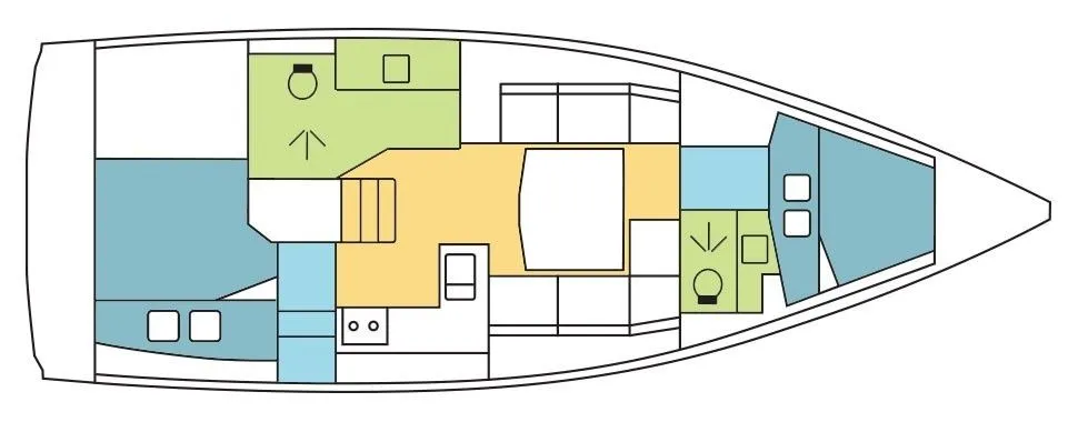 Explore Palm Cay on a 11.94m Rental Sailing Yacht Dufour 390