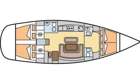 13.45m Saint-Cyprien 4 Cabin Sailing Yacht Hire