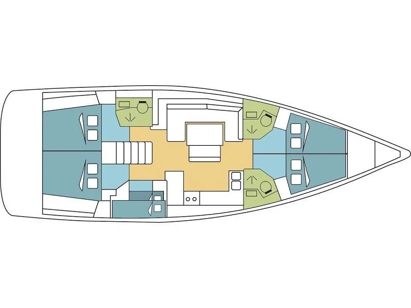 Trogir 15.2m Kiralık Dufour 520 GL Yelkenli Yat