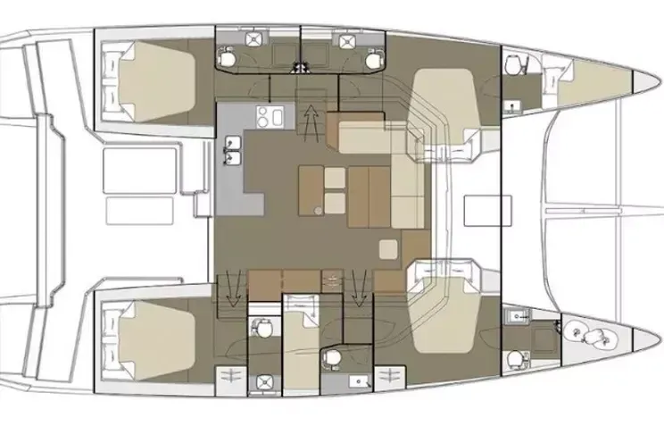 Explore Palermo on a 14.7m 6 Cabin Catamaran Rental