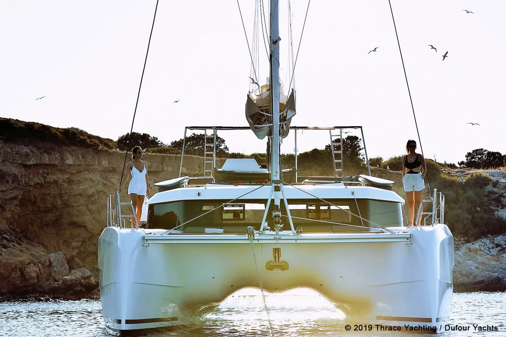 Explore Parikia on a 14.7m Rental Dufour Catamarans 48
