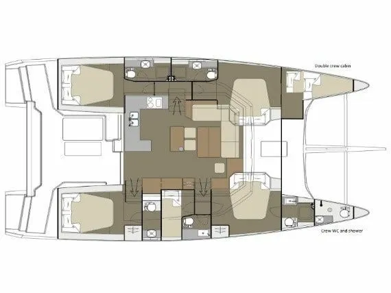 14.7m Siracusa 4 Cabin Catamaran Hire