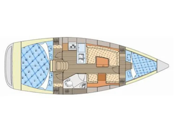 10.38m Corinth 3 Cabin Sailing Yacht Hire
