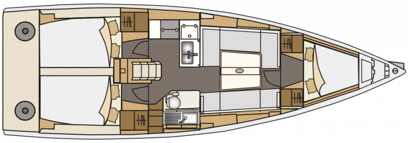 Rent a 11.95m Sailing Yacht Elan 400 S in Arzon