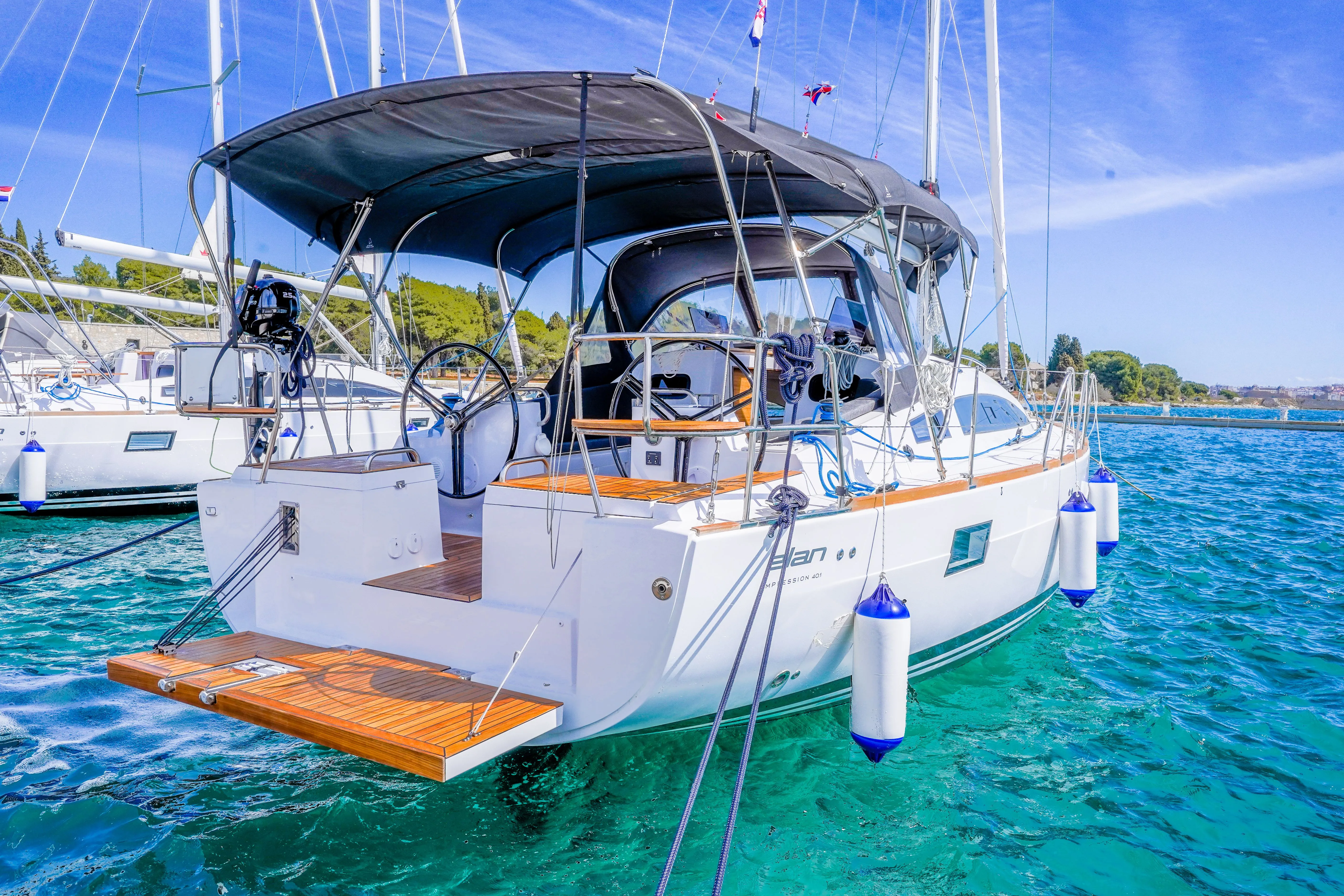 Explore Pula on a 11.83m Rental Elan 40.1 Impression