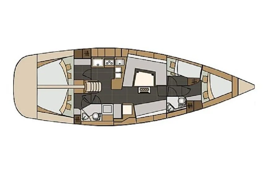 Charter a 13.85m 4 Cabin Sailing Yacht in Split