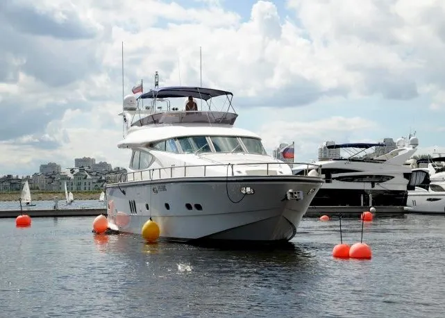 Explore Povedniki on a 21m Rental Motor Yacht Elegance 64