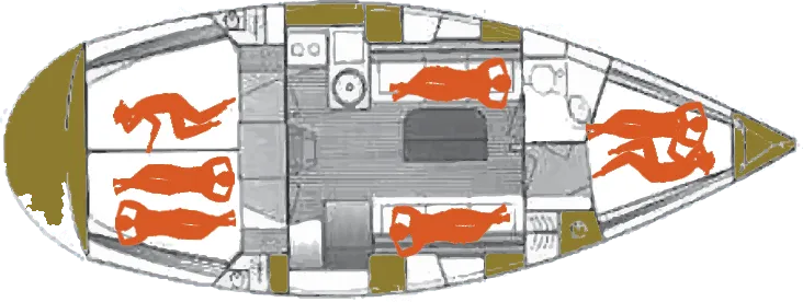 10.97m Balatonföldvár 3 Cabin Sailing Yacht Hire