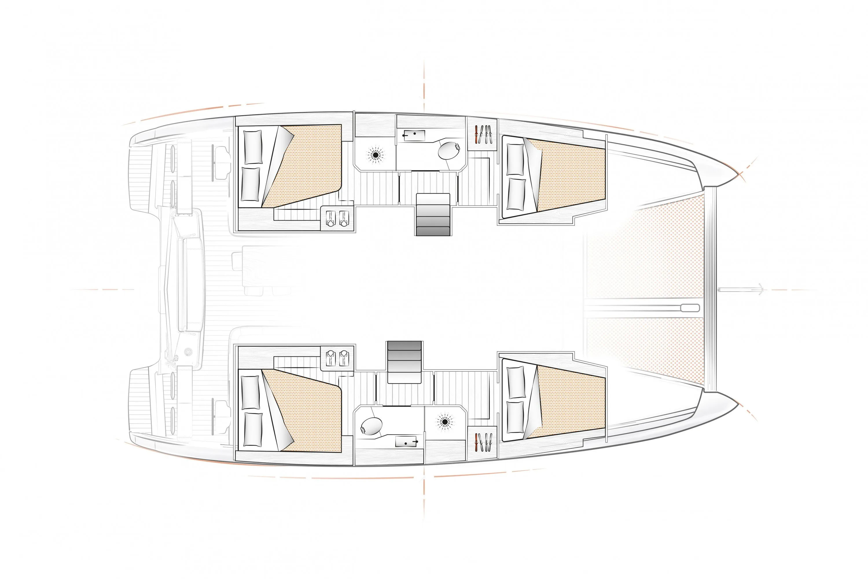 Rent a 11.74m 4 Cabin Catamaran in San Vincenzo