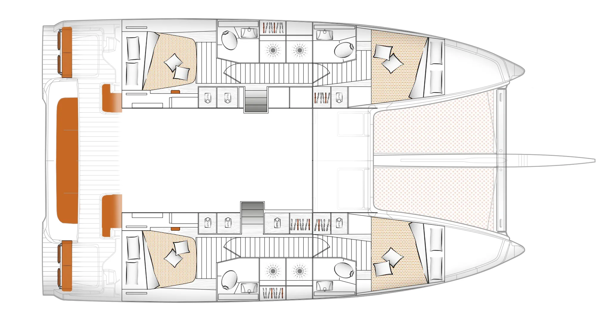 Charter a 13.97m 6 Cabin Catamaran in Skradin
