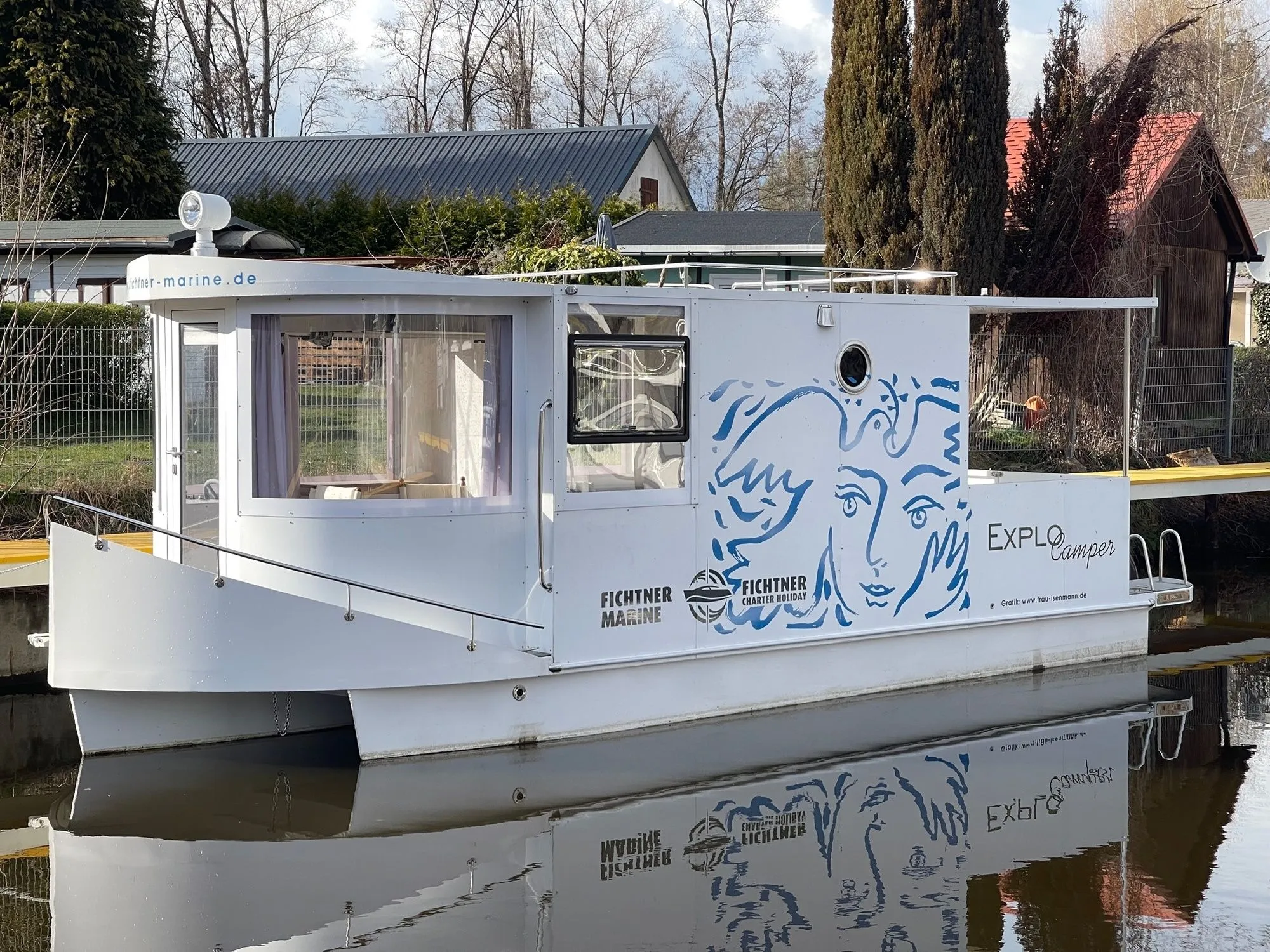Explore Wildau on a 8m Rental Boat