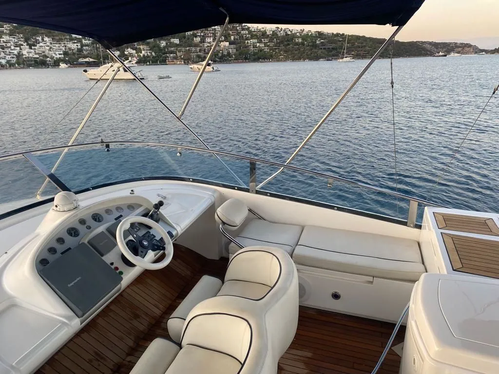 Explore Bodrum on a 17.05m Rental Motor Yacht Fairline Squadron 55