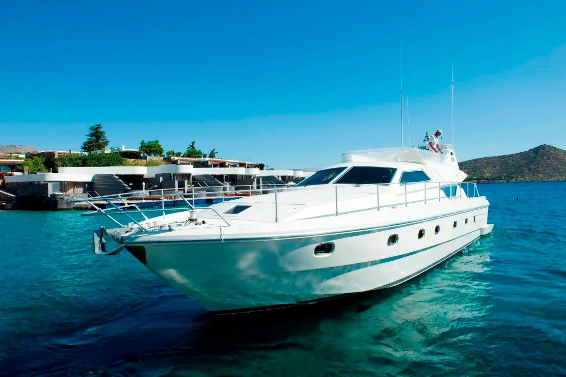 Explore Agios Nikolaos on a 18.2m Rental Ferretti 60