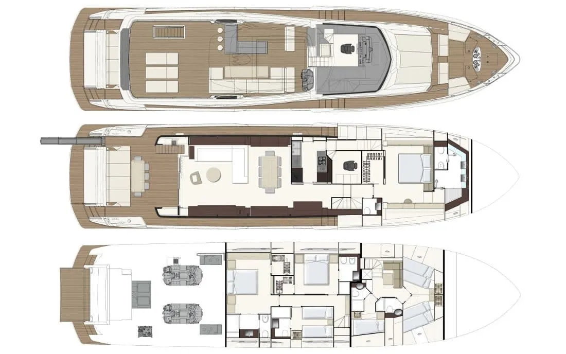 Rent a 28.49m Motor Yacht Ferretti 920 in Sevastopol