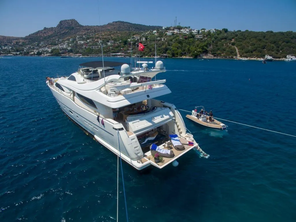 30m Bodrum Motor Yacht Ferretti 94 Hire