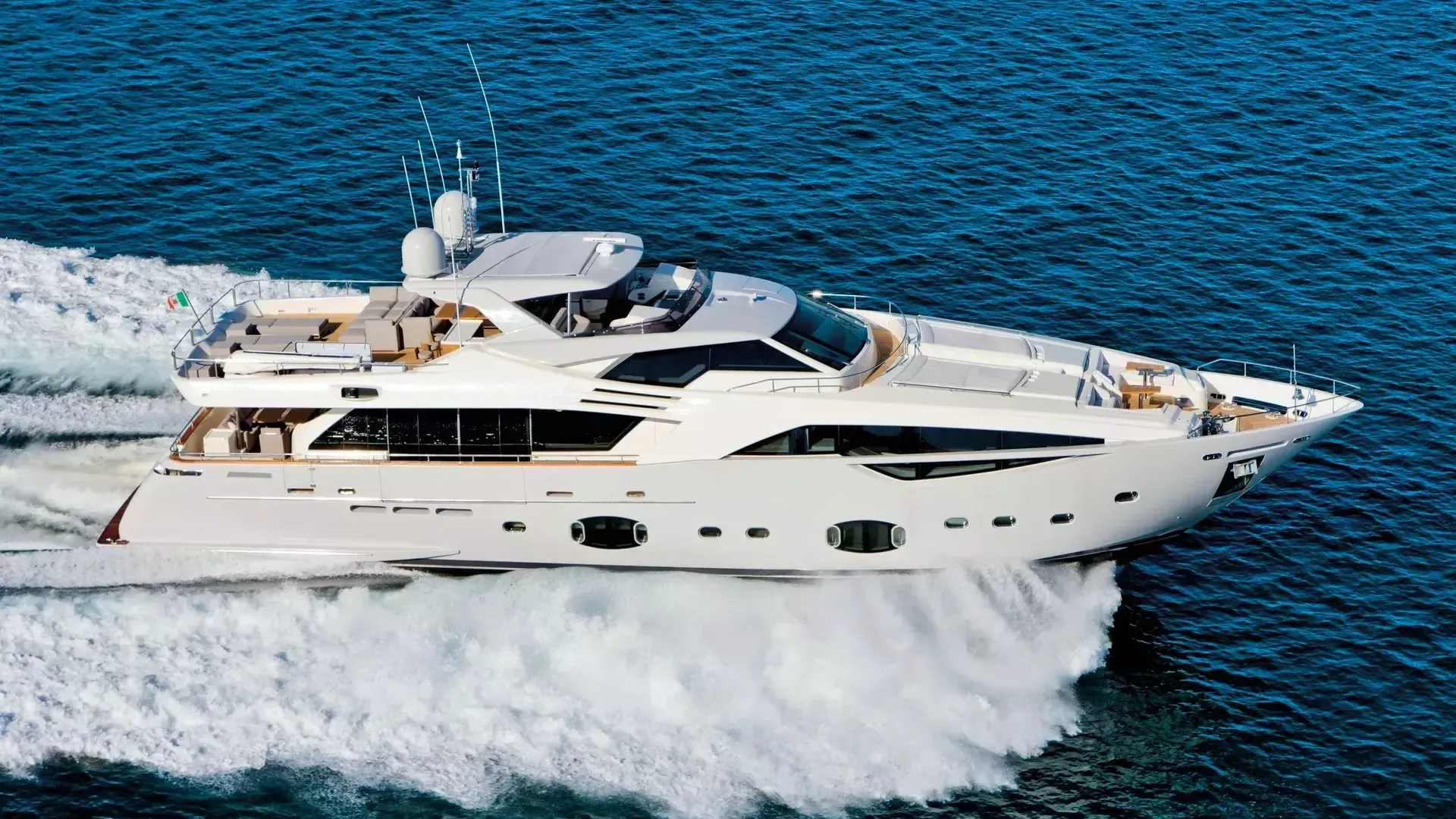 30.6m Athens Motor Yacht Ferretti Custom Line 100 Hire