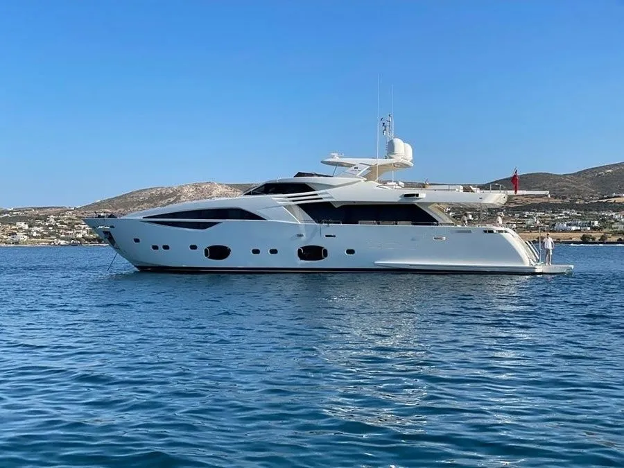 30.6m Athens Motor Yacht Ferretti Custom Line 100 Hire
