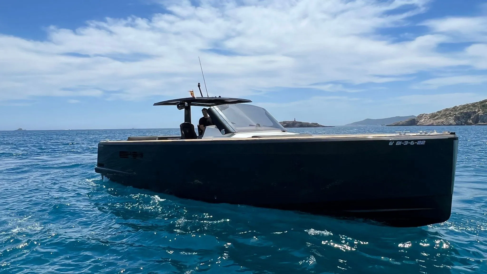 Explore Sant Antoni de Portmany on a 11.99m Rental Fjord 40