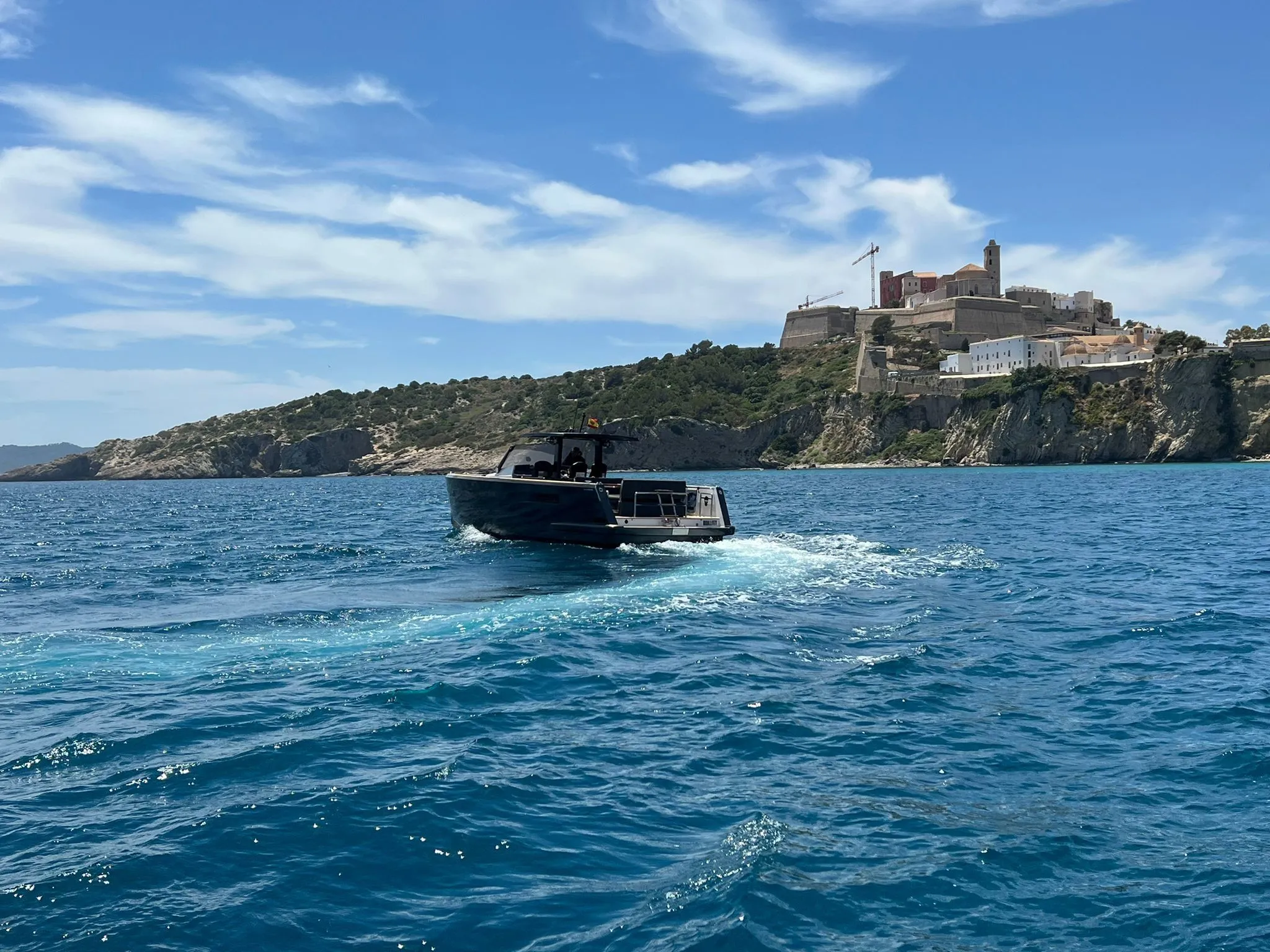 Explore Sant Antoni de Portmany on a 11.99m Rental Fjord 40