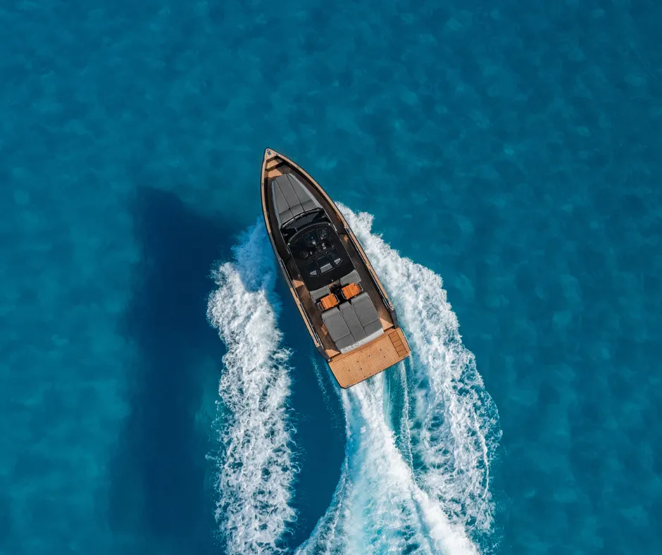 Explore Santa Eularia des Riu on a 13.45m Rental Motor Yacht Fjord 44
