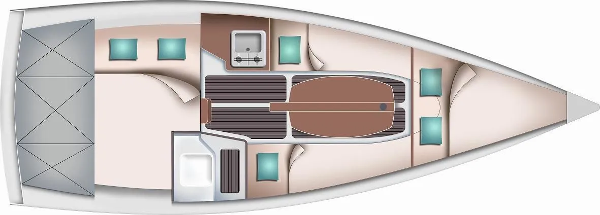 Rent a 8m Sailing Yacht Focus 800 in Rydzewo