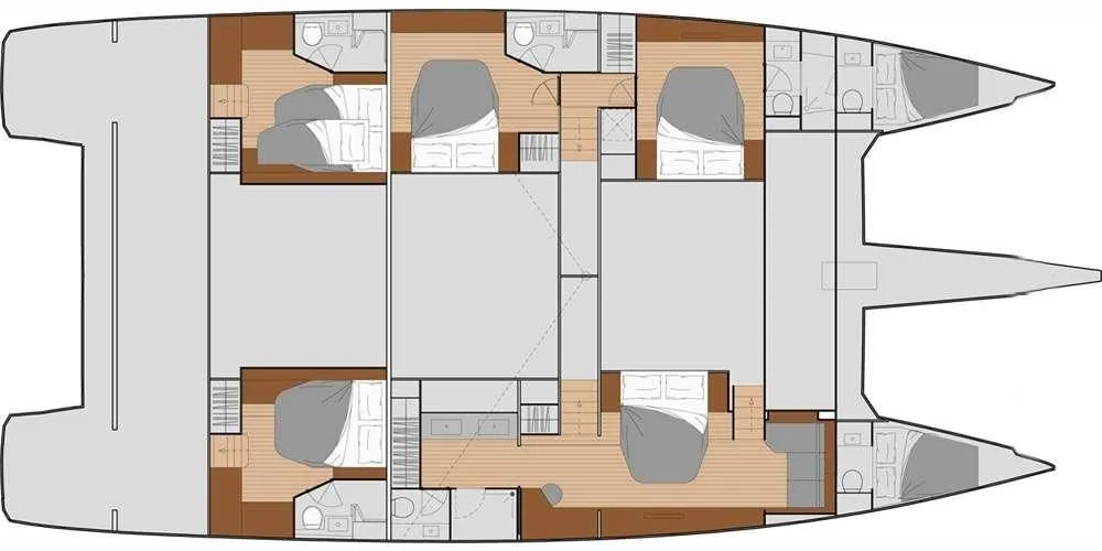 Explore Rotoava on a 19.49m Fountaine Pajot Alegria 67 Catamaran Rental