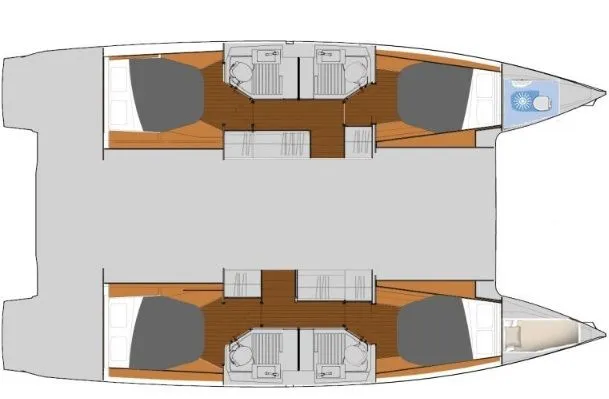 Marmaris Kiralık 5 Kabinli 12.58m Katamaran